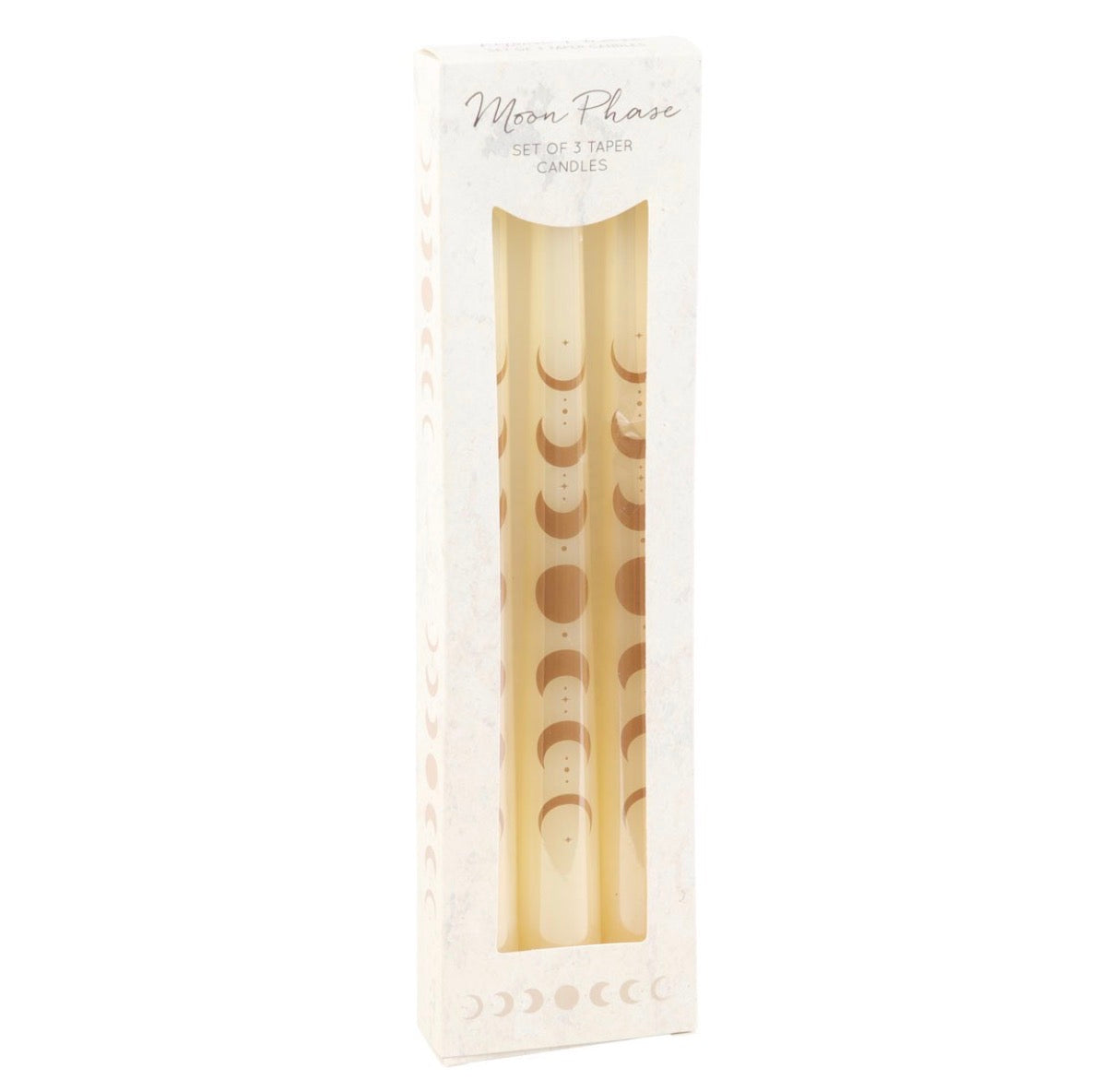 Moon Phase Taper Candles - box front white background 2