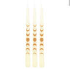 Moon Phase Taper Candles - single candle close up moon phase detail