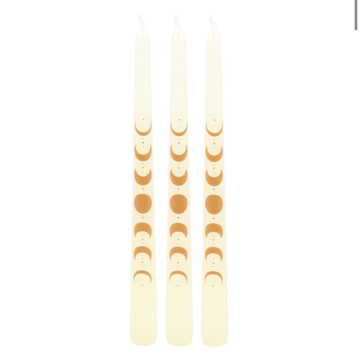 Moon Phase Taper Candles - single candle close up moon phase detail