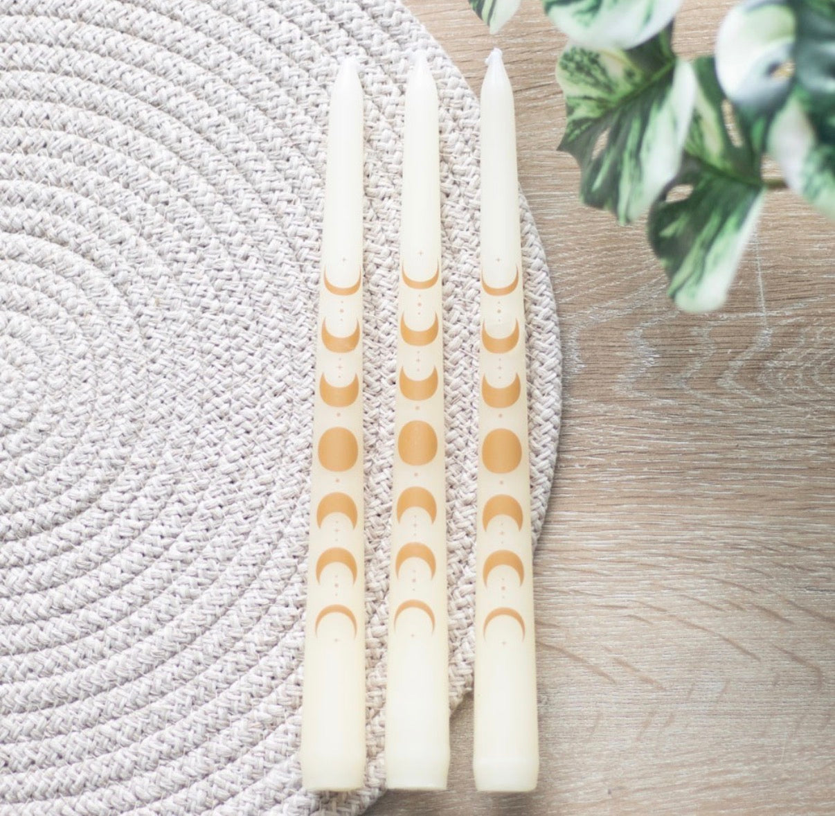 Moon Phase Taper Candles - box front white background