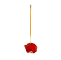 Red Jasper Crystal Incense Stick Holder with yellow incense stick
