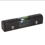 Zombie Repellent Incense Coffin Box - angled white background