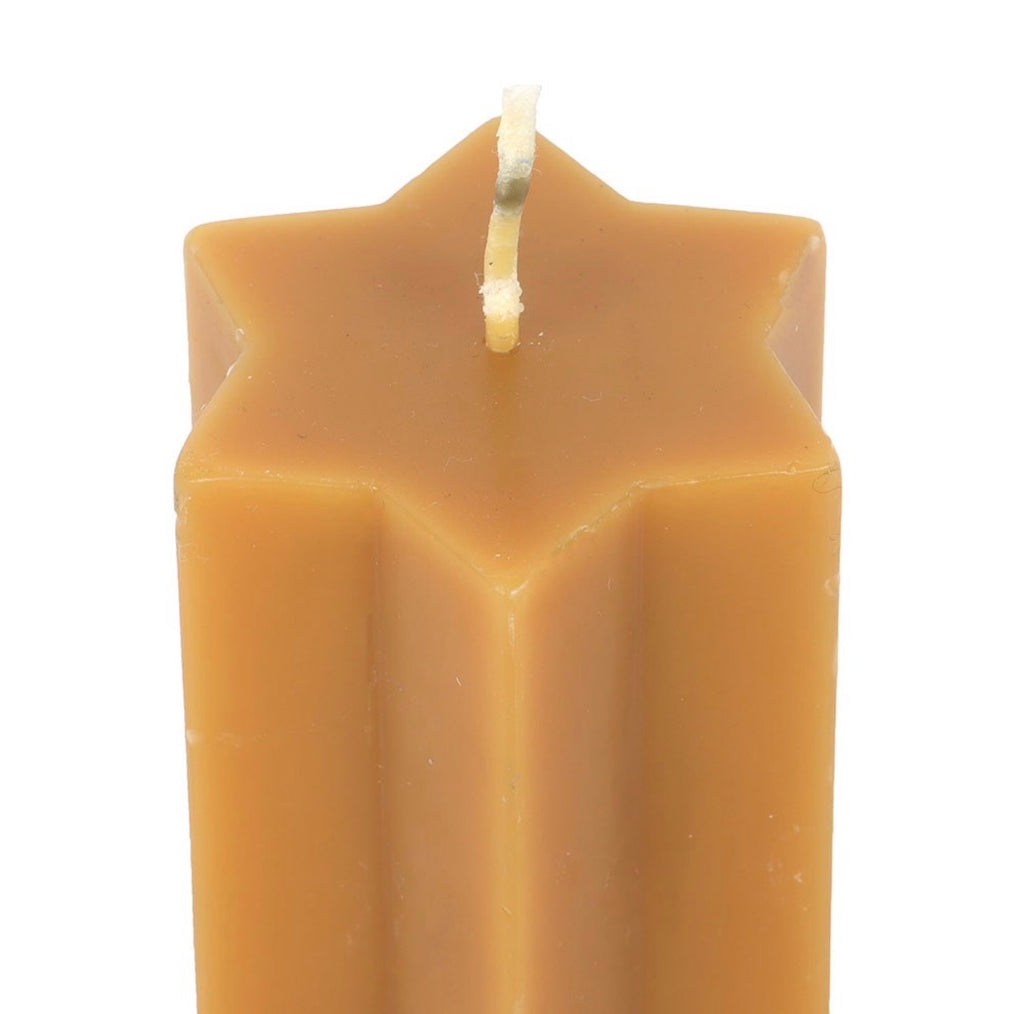Starry Night star shaped candle gold - group shot all three colours