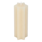 Starry Night star shaped candle cream - full length white background