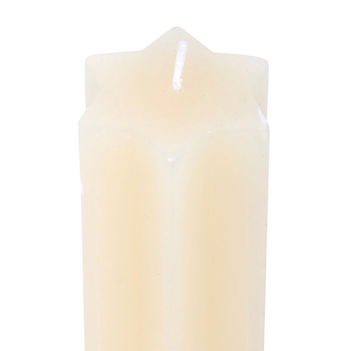 Starry Night star shaped candle cream - styled shot on book