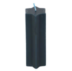 Starry Night star shaped candle navy - full length white background