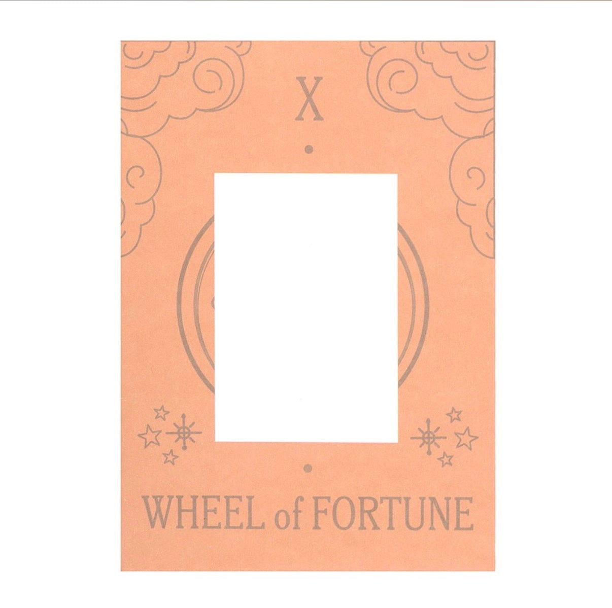 Wheel of Fortune backing card - reverse