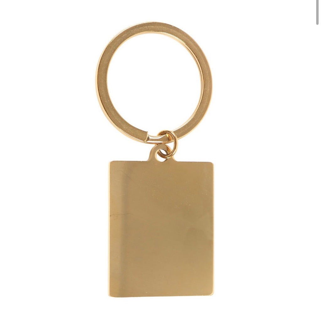 Wheel of Fortune tarot keyring charm - reverse