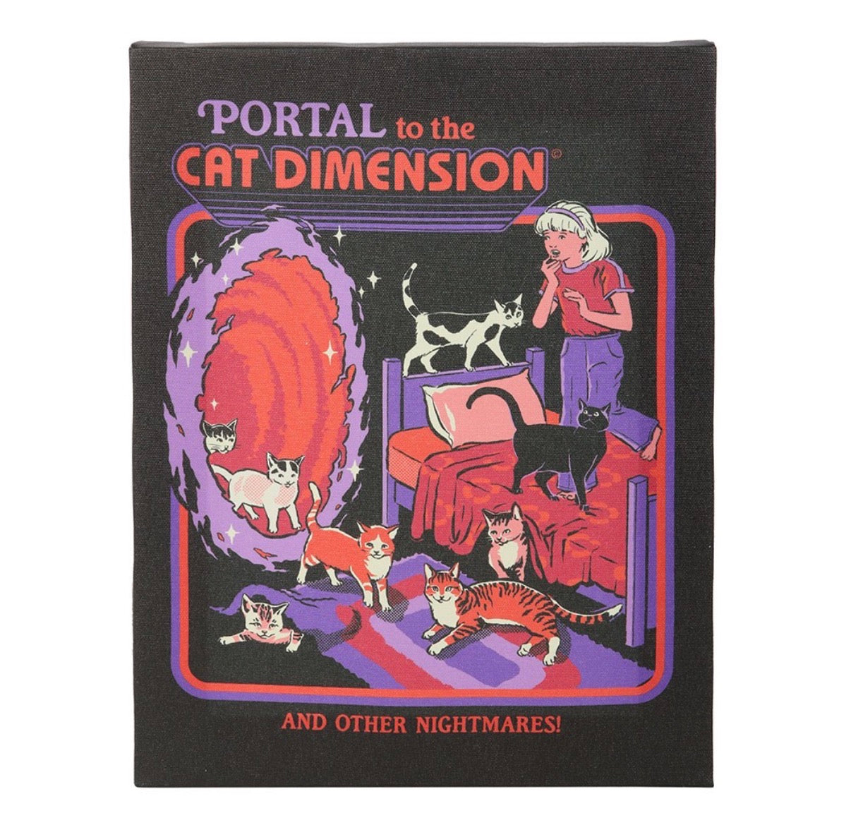 Portal to the Cat Dimension canvas print - front view