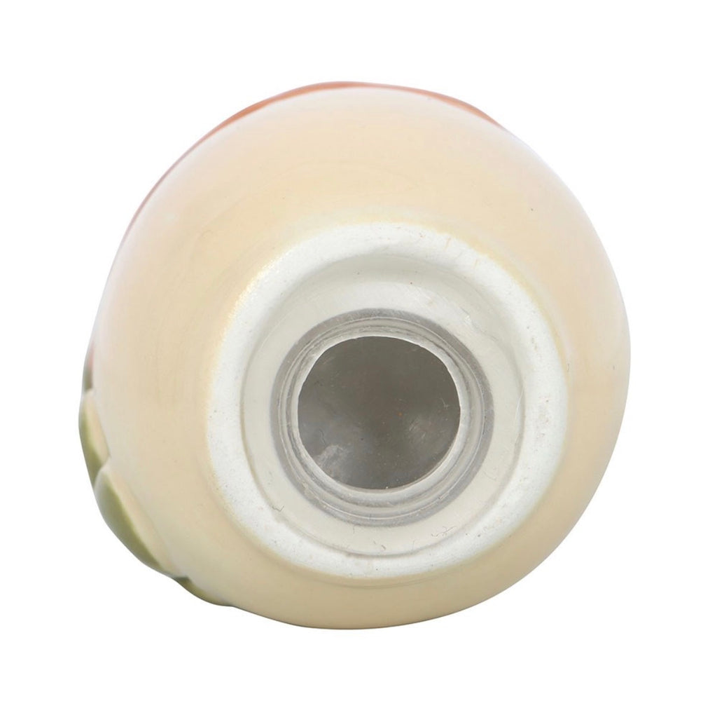 Acorn ceramic salt and pepper shaker base view showing screw-fit stopper detail