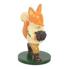 Flynn The Fox resin ornament front view close up showing cream jumper and berry detail