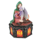 Anne Stokes Four Seasons Dragon Fall trinket box full view on white background
