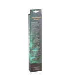 Back of Green Aventurine Abundance Wand packaging showing care and usage instructions