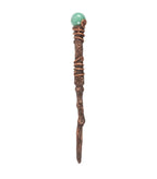 Green Aventurine Abundance Wand on white background showing full length