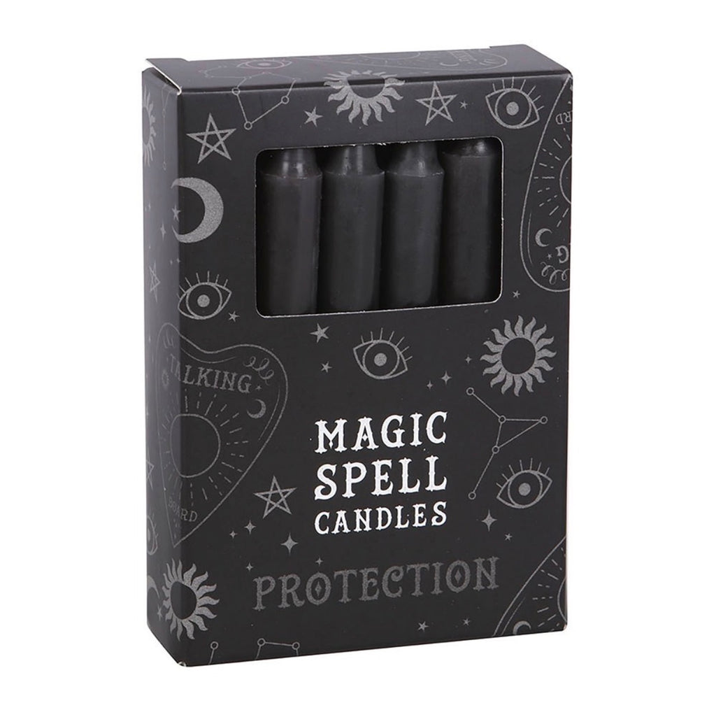 Back of the Magic Spell Candles box showing safety instructions