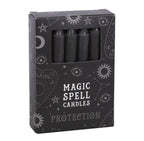 Back of the Magic Spell Candles box showing safety instructions