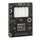 Back of the Magic Spell Candles box showing safety instructions