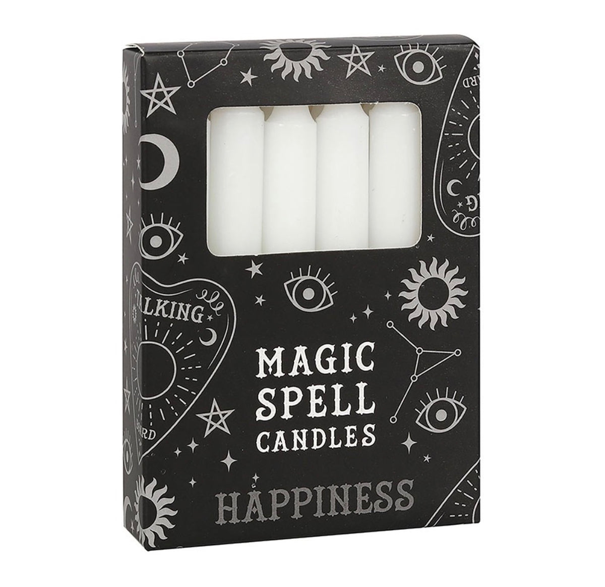 Back of the Magic Spell Candles box showing safety instructions