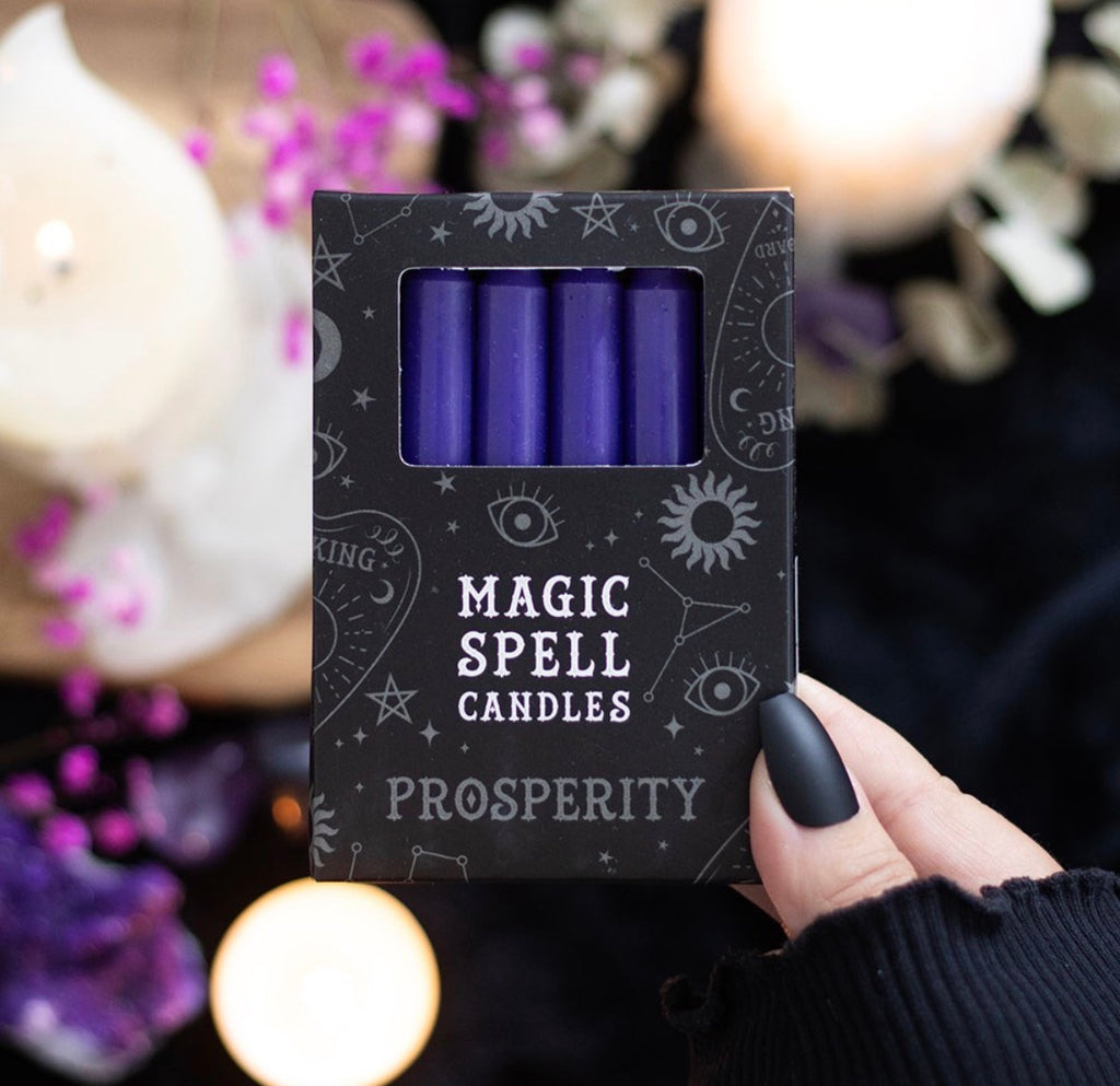 Back of the Magic Spell Candles box showing safety instructions