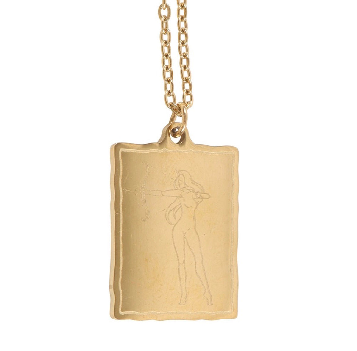 Athena Talisman Necklace on its cream Goddess of Wisdom presentation card