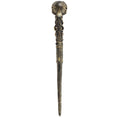 Bronze pentacle magic wand showing the raised pentagram on its orb crown