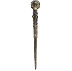 Bronze pentacle magic wand showing the raised pentagram on its orb crown