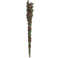 Green Man magic wand with a bearded leafy face at the crown and ivy twisting down the shaft