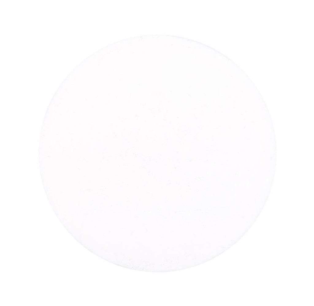 Plain underside of the white and silver moon candle holder