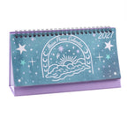 Teal and lilac 2027 Moon Phase Calendar cover on a white background