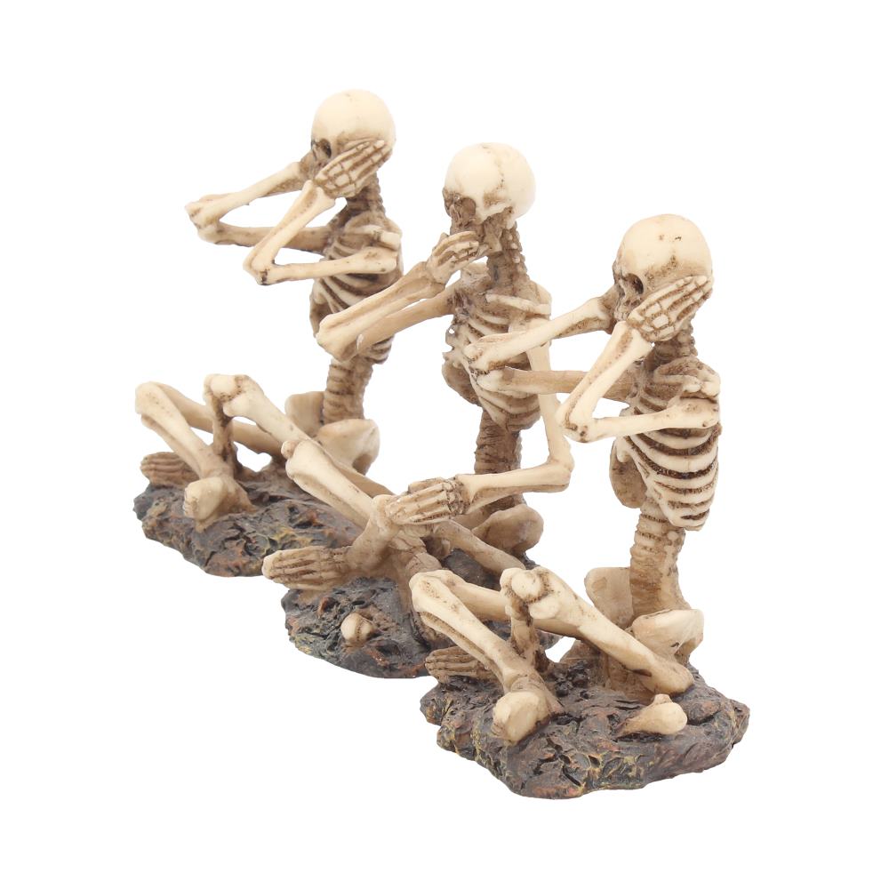 See No Hear No Speak No skeleton figurines set – front view
