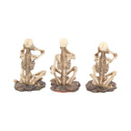 See No Hear No Speak No skeleton figurines – rear view