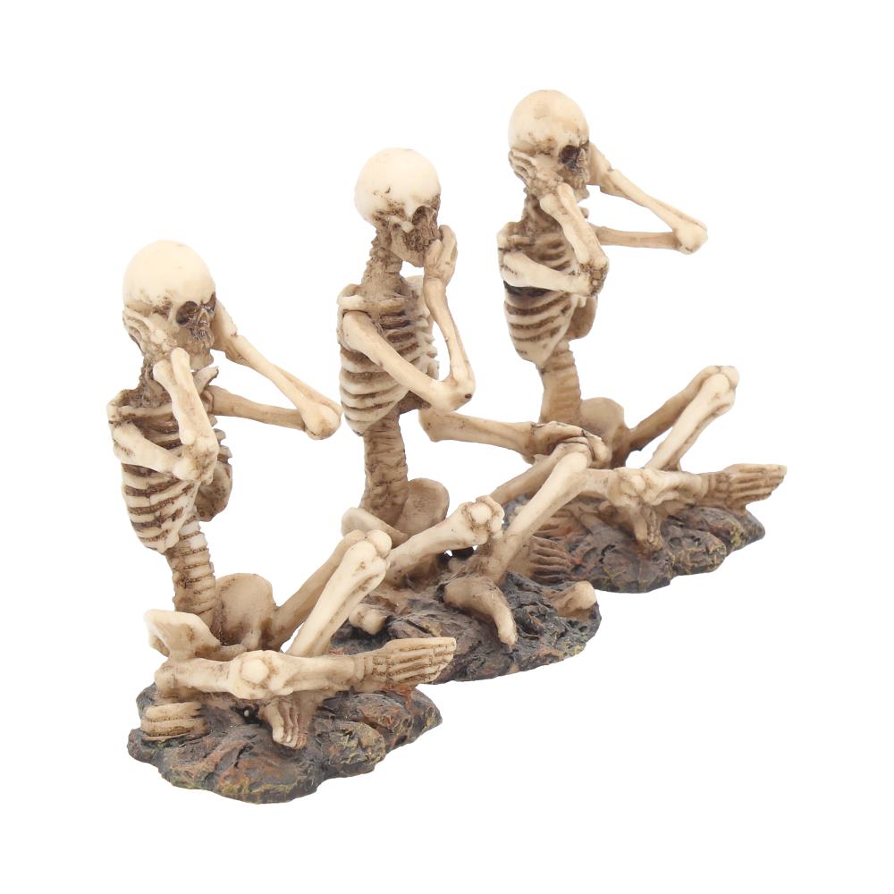 See No Hear No Speak No skeleton figurines – detail view