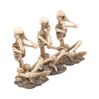 See No Hear No Speak No skeleton figurines – detail view