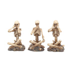 See No Hear No Speak No skeleton figurines – full set view
