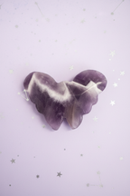 Amethyst Butterfly - back view, pale purple stars
