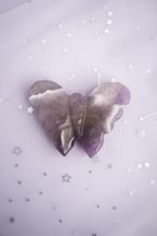 Amethyst Butterfly Large - back view, pale purple stars