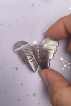 Amethyst Butterfly Large - hand top view, pale purple stars