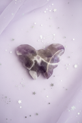 Amethyst Butterfly Large - top down, pale purple stars