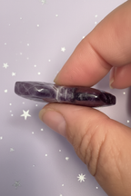Amethyst Butterfly - side profile, pale purple stars