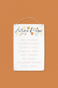 Autumn Magic Sign - front, burnt orange background