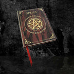 Embossed Spell Book red journal – atmospheric dark background