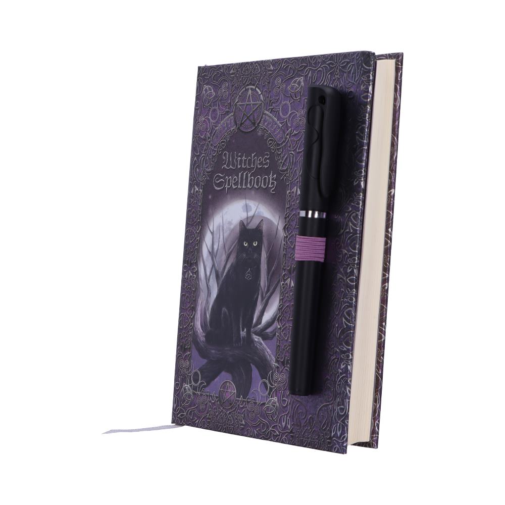 Witches Spellbook journal – front cover with crescent moon