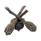 Broomstick crystal ball holder – side view