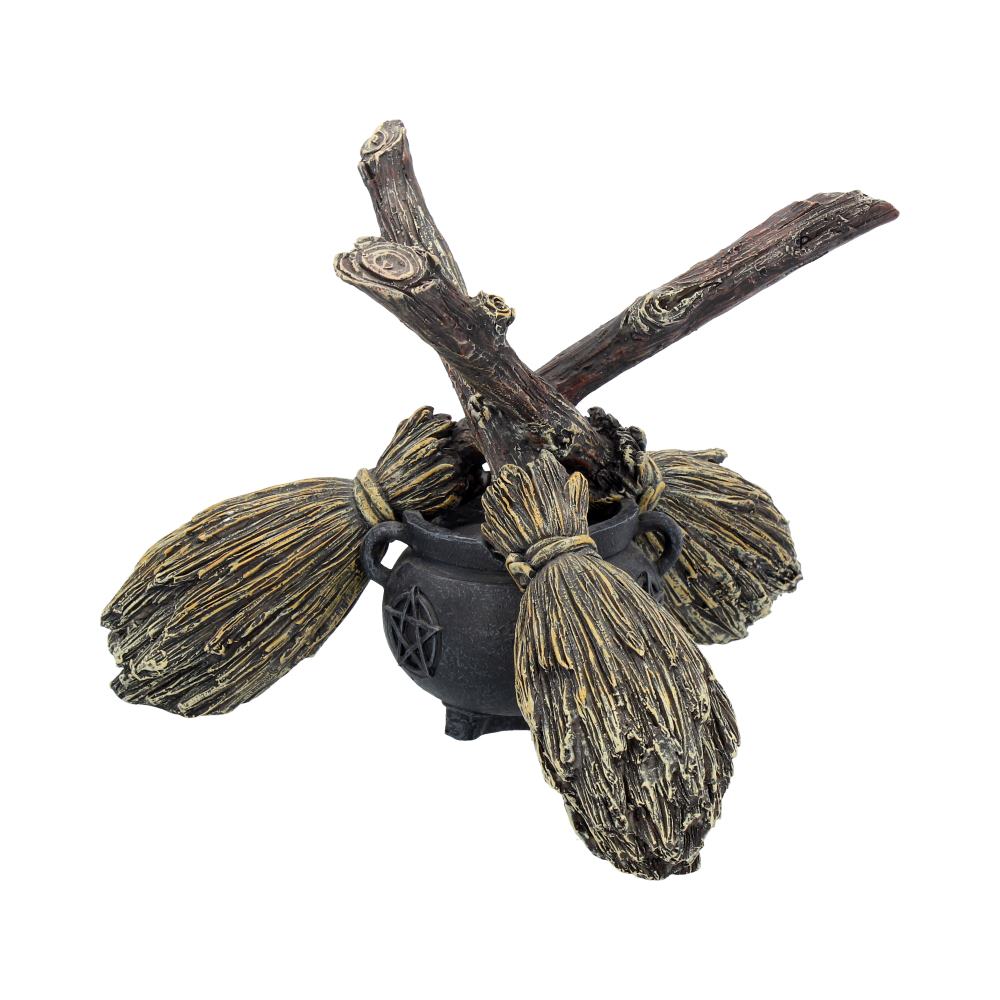 Broomstick crystal ball holder – rear view