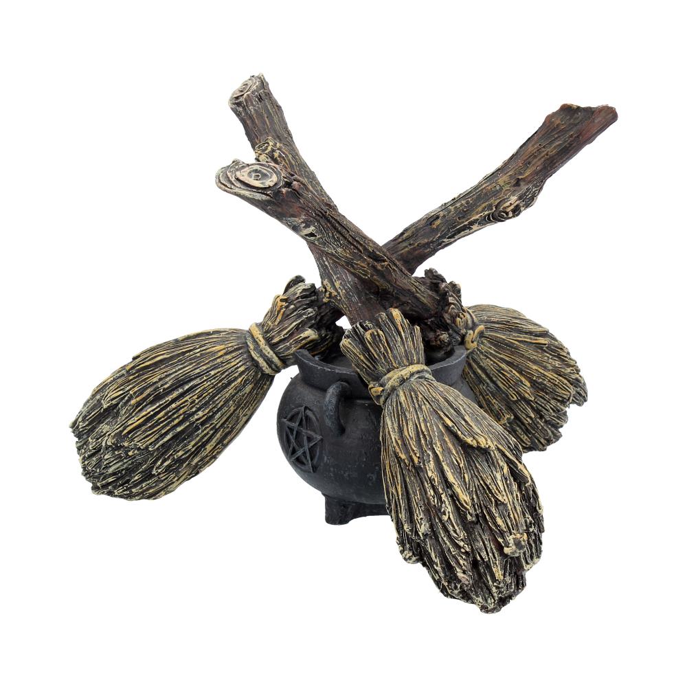 Broomstick crystal ball holder – lifestyle autumn scene