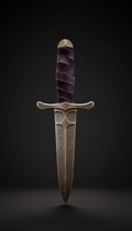 Antique Bronze Ritual Dagger With Velvet Wrap