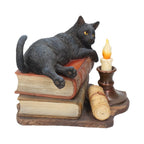 Spirit Guide black cat figurine – lifestyle close up with candle