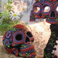 Day of the Dead floral skull ornament - lifestyle shot