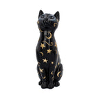 Celestial black cat figurine - front view