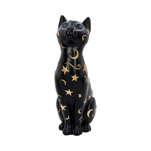 Celestial black cat figurine - front view